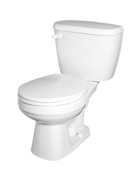 Gerber BX-21-402 - Complete Toilet package with Round Front Bowl, 1.6 gpf (6.0 Lpf) - 12-inch Rough In