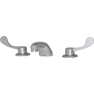 Gerber C0-441-54-61 Commercial 2H Widespread Lavatory Faucet w/ Wrist Blade Handles Flex Connections & Less Drain 0.5gpm Chrome