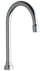 Chicago Faucets GN2AE3JKABCP - 5-1/4-ich Rigid / Swing Gooseneck Spout