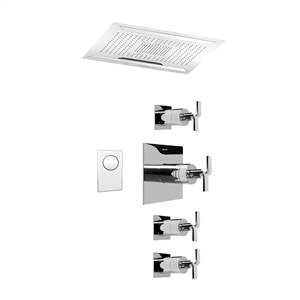 Graff AQ4.000A-C9S-PC Ceiling-Mount Shower System, Polished Chrome