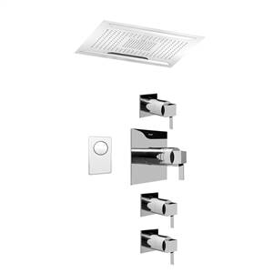 Graff AQ4.000A-LM39S-PC Ceiling-Mount Shower System, Polished Chrome