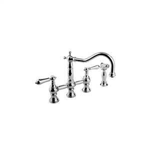 Graff - G-4845-LM34-ABN - Canterbury Collection Hampton Bridge Kitchen Faucet with Side Spray