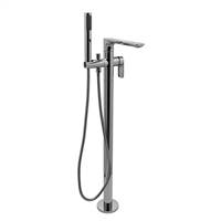 Graff G-6354-LM42N-WT-T Sento Floor-Mounted Tub Filler - Trim Only, Architectural White