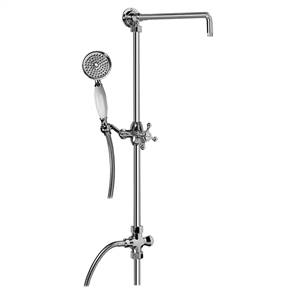 Graff G-8934-C2S-PC Exposed Riser with Handshower, Polished Chrome