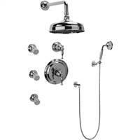 Graff GA5.222B-LM22S-OB-T Full Thermostatic Shower System with Transfer Valve (Trim Only), Olive Bronze
