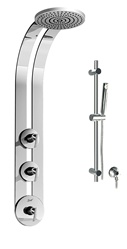 Graff - GD1.1-LM24S-PC-T - Tranquility Round Thermostatic Ski Shower Set with Handshower-T