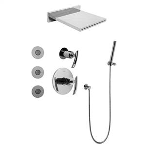 Graff GK5.125A-LM24S-PC Round Water Feature System w/Diverter Valve, Polished Chrome