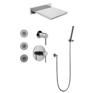 Graff GK5.125A-LM37S-PC Round Water Feature System w/Diverter Valve, Polished Chrome