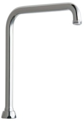 Chicago Faucets - HA8JKCP High Rise Rigid/Swing Spout with 13/16 - 24 Male Outlet