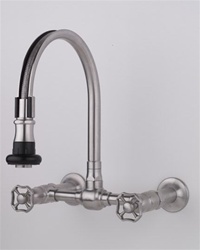 Jaclo 1212 Series Pull-Off Spray Wall Mounted Faucet with Swivel Spout
