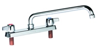Krowne 13-816L Silver Series 8" Center Deck Faucet, 1/4 Turn Ceramic Valves, With 16" Spout 