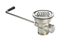 Krowne Metal - 22-204 Commercial Twist Style Stainless Steel Sink Strainer with Overflow for 3-1/2 inch sink openings