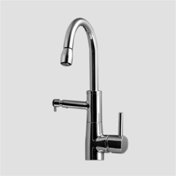 KWC 10.501.222.000 Systema Pull Down Kitchen Faucet with Integrated Soap Dispenser, 8-inch pull down Spout, Chrome