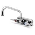 T&S Brass B-1116 Workboard Faucet, Wall Mount, 4" Centers, 8" Swing Nozzle, Lever Handles