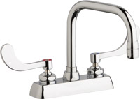 Chicago Faucets W4D-DB6AE35-317ABCP - 4" Deck Mount Washboard Sink Faucet