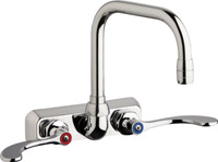 Chicago Faucets W4W-DB6AE35-317ABCP - 4" Wall Mount Washboard Sink Faucet