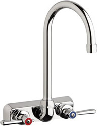 Chicago Faucets W4W-GN2AE35-369AB - 4" Wall Mount Washboard Sink Faucet