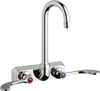 Chicago Faucets W4W-GN1AE35-317ABCP - 4" Wall Mount Washboard Sink Faucet