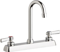 Chicago Faucets W8D-GN1AE35-369ABCP - 8" Deck Mount Washboard Sink Faucet