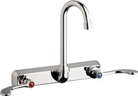 Chicago Faucets W8W-GN1AE35-317ABCP - 8" Wall Mount Washboard Sink Faucet