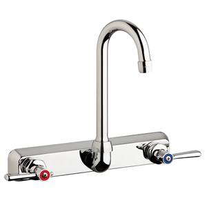 Chicago Faucets W8W-GN1AE35-369AB - 8" Wall Mount Washboard Sink Faucet