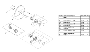 Grohe 19 685 Thermostatic Trim Parts - 19685 smallparts