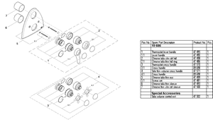 Grohe 19 686 Thermostatic Trim Parts - 19686 smallparts