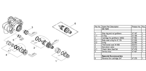 Grohe 34 124 3/4 Thermostatic Valve Parts - 34124 smallparts