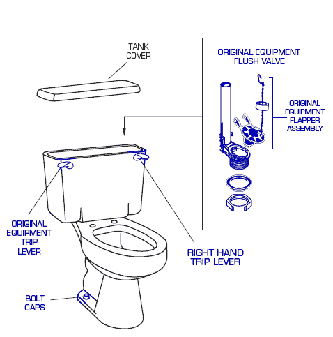 American Standard 2616 Cadet 3.5 GPF Elongated Front Toilet - cadetelong35