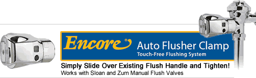 Encore Auto Flusher Clamp - Touch Free Flushing System