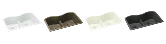 Elkay ELGULB3322 GourmetÂ® E-Granite Double Bowl Sink