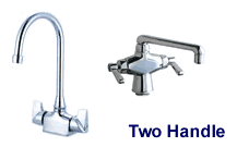 Two Handle, Single Hole Mounted Bar Faucets