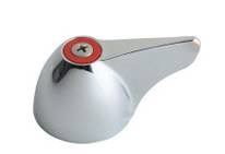 Chicago Faucets 1000-HOTJKCP wing style lever handle with red button for use with hot water valves.