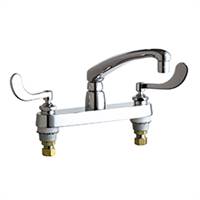 Chicago Faucets - 1100-317ABCP - 8-inch Center Deck Mounted Sink Faucet