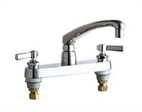 Chicago Faucets - 1100-369ABCP - 8-inch Center Deck Mounted Sink Faucet