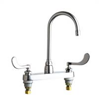 Chicago Faucets - 1100-GN2AE3-317AB - 8-inch Center Deck Mounted Sink Faucet