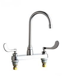 Chicago Faucets - 1100-GN2AE3-317VPAAB - 8-inch Center Deck Mounted Sink Faucet