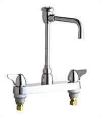 Chicago Faucets - 1100-GN8BVBE2-2CP - Service 8-inch Center Deck Mounted Sink Faucet
