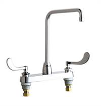 Chicago Faucets - 1100-HA8-317ABCP - 8-inch Center Deck Mounted Sink Faucet