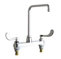 Chicago Faucets - 1100-HA8AE35-317ABCP Hot and Cold Water Sink Faucet