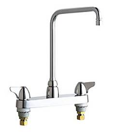 Chicago Faucets - 1100-HA8VPCABCP - 8-inch Center Deck Mounted Sink Faucet