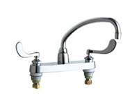 Chicago Faucets - 1100-L9-317ABCP - 8-inch Center Deck Mounted Sink Faucet