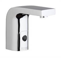 Chicago Faucets 116.758.AB.1 -  HyTronic Edge Lavatory Sink Faucet with Dual Beam Infrared Sensor. Edge Electronic Integral Spout. 0.5 GPM (1.9 L/min) Vandal Proof Non-Aerating Spray. Stainless Steel Hoses Included.