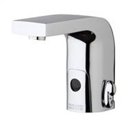 Chicago Faucets 116.778.AB.1 -  HyTronic Edge Lavatory Sink Faucet with Dual Beam Infrared Sensor. Edge Electronic Integral Spout. 0.5 GPM (1.9 L/min) Vandal Proof Non-Aerating Spray. Stainless Steel Hoses Included.