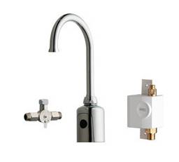 Chicago Faucets 116.965.AB.1 - HYTRONIC GOOSENECK SINK FAUCET WITH DUAL BEAM INFRARED SENSOR