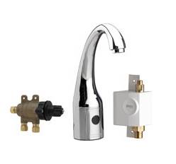 Chicago Faucets 116.979.AB.1 - HyTronic Curve, SSPS, single supply with external thermostatic mixer with laminar flow device