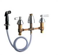 Chicago Faucets - 200-ALESSSPTXKCP - Kitchen Sink Faucet with Spray