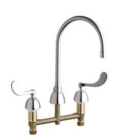 Chicago Faucets - 201-AGN10AE3SWG317AB - Kitchen Sink Faucet without Spray