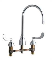 Chicago Faucets - 201-AGN8AE29-317XKCP Concealed Hot and Cold Water Sink Faucet