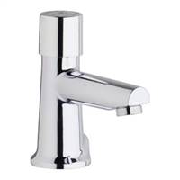 Chicago Faucets 3501-E2805ABCP - Single Hole Mount, Single Control Hot and Cold Water Metering Mixing Sink Faucet